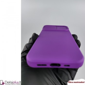 Švelnus guminis dėklas su kameros apsauga - violetinis (Apple Iphone 14)